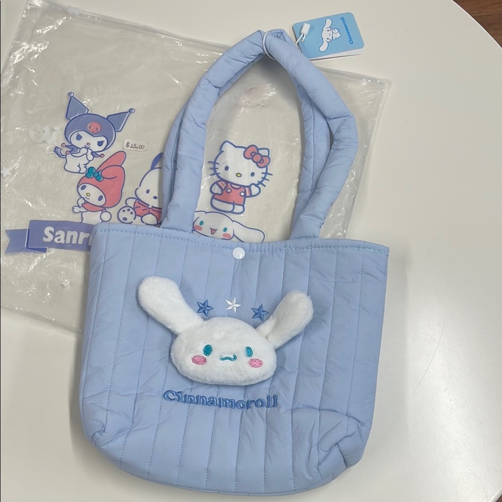 Sanrio Blue and White Cinnamoroll Tote Bag